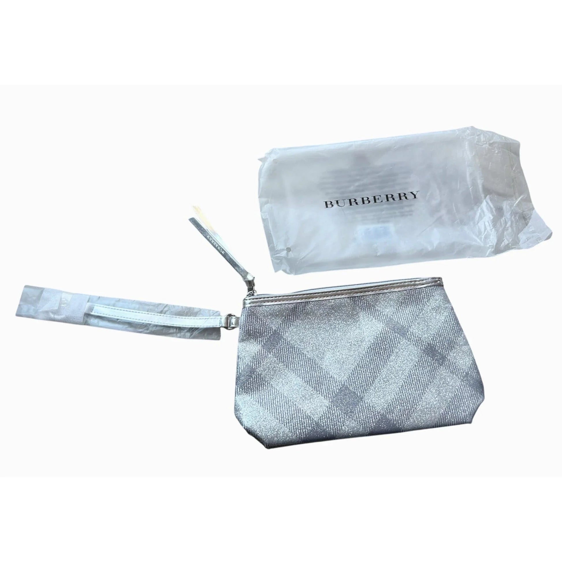Burberry Beauty VIP Gray and White Check Cosmetic Pouch with Package - Burberry - Cosmetic & Toiletry Bags - A+ Stuff