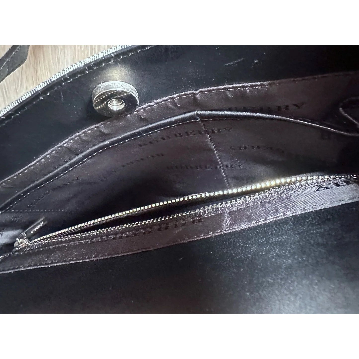 Burberry  Gray Nova Check Satchel/ Tote with Black Leather Buckled Handles - A+ Stuff