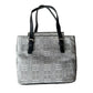 Burberry  Gray Nova Check Satchel/ Tote with Black Leather Buckled Handles - A+ Stuff