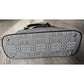 Burberry  Gray Nova Check Satchel/ Tote with Black Leather Buckled Handles - A+ Stuff