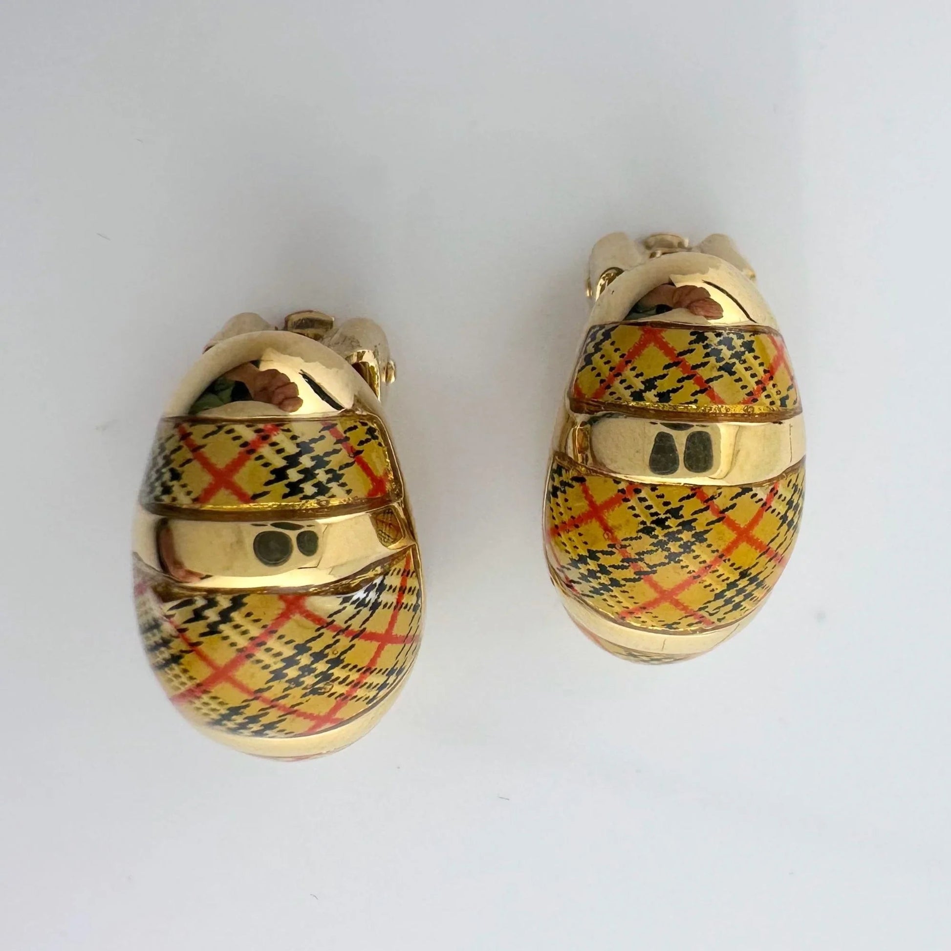 Burberrys of London Nova Check Clip On Earrings with Branded Dust Bag - A+ Stuff