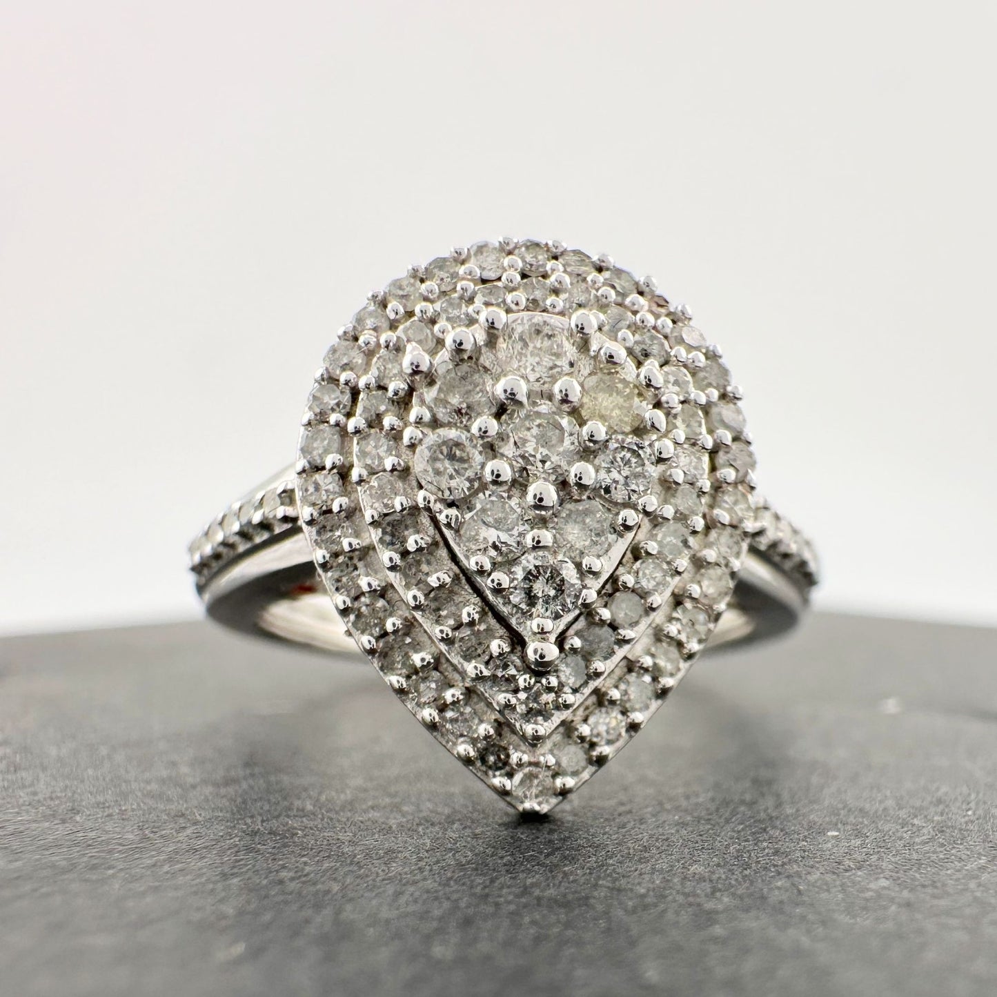 Elegant 1/2 Carat Pear Cut Natural Diamond Ring