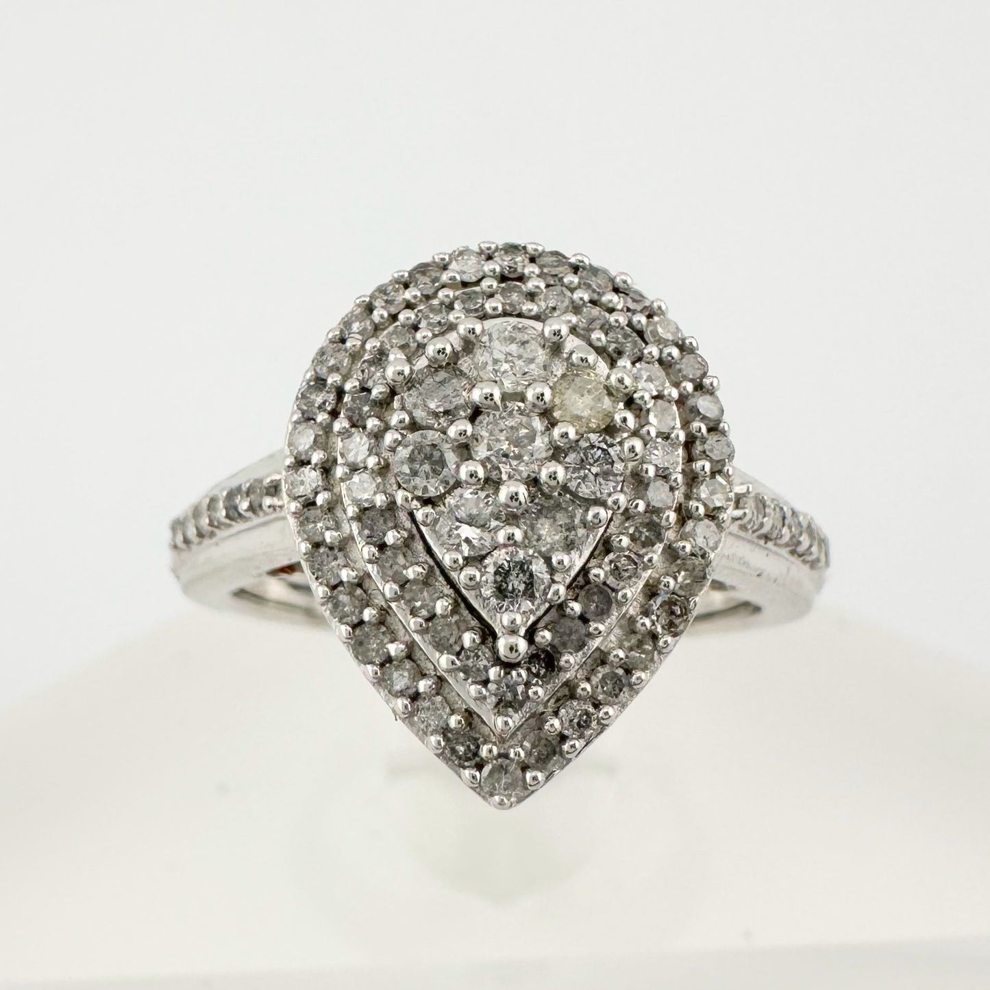 Elegant 1/2 Carat Pear Cut Natural Diamond Ring