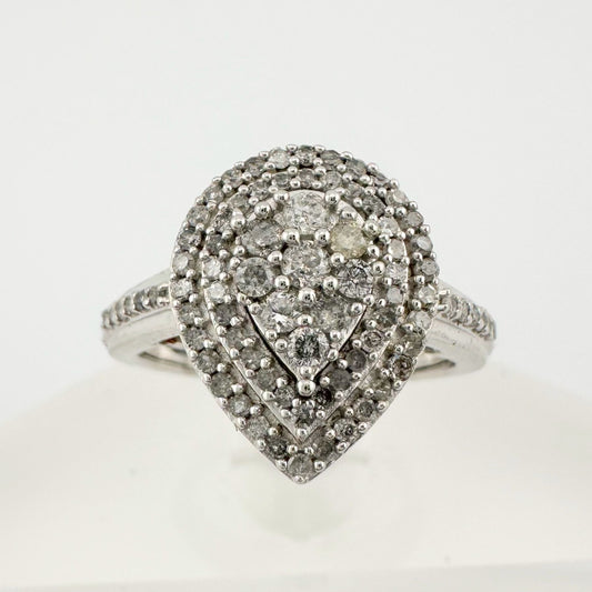 Elegant 1/2 Carat Pear Cut Natural Diamond Ring