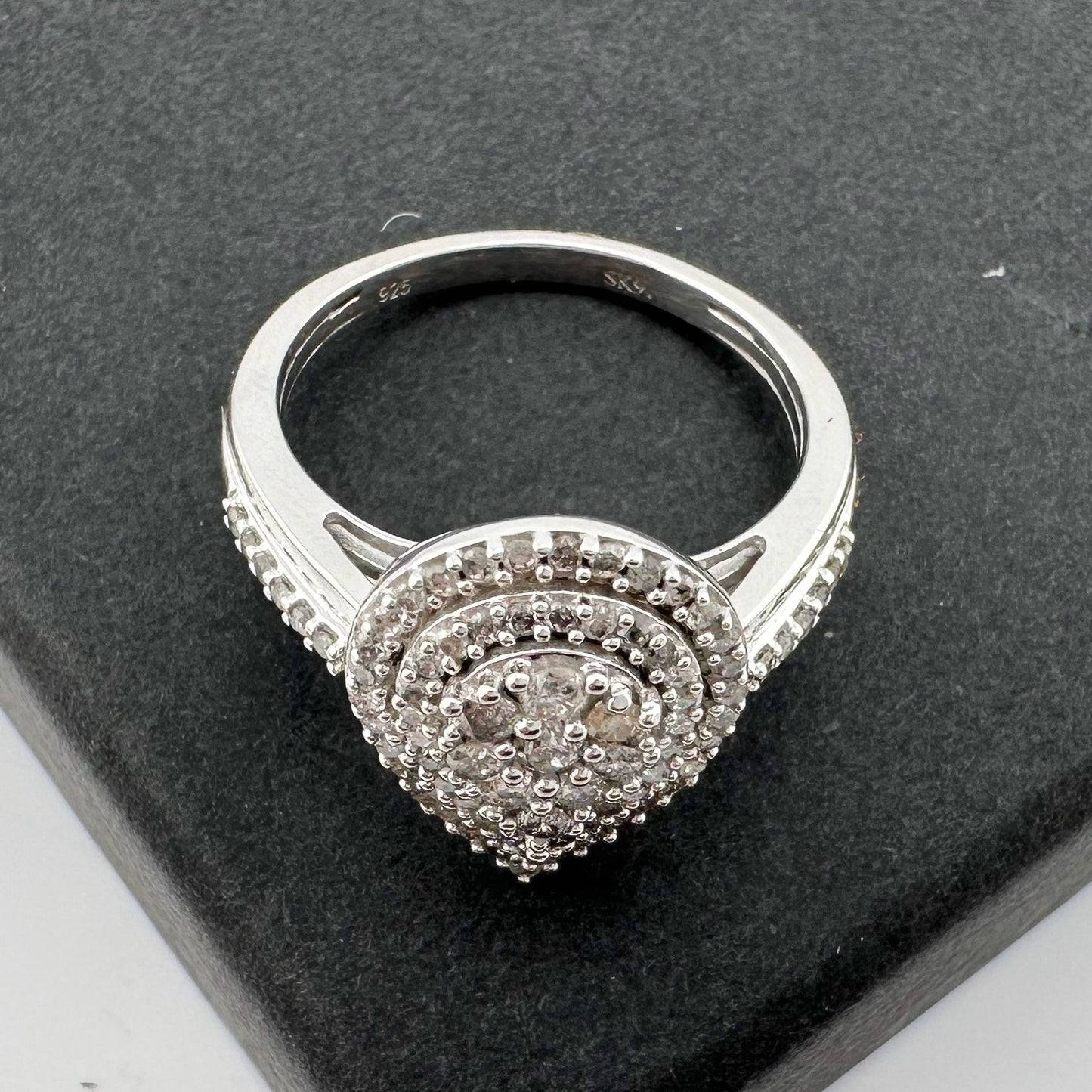 Elegant 1/2 Carat Pear Cut Natural Diamond Ring