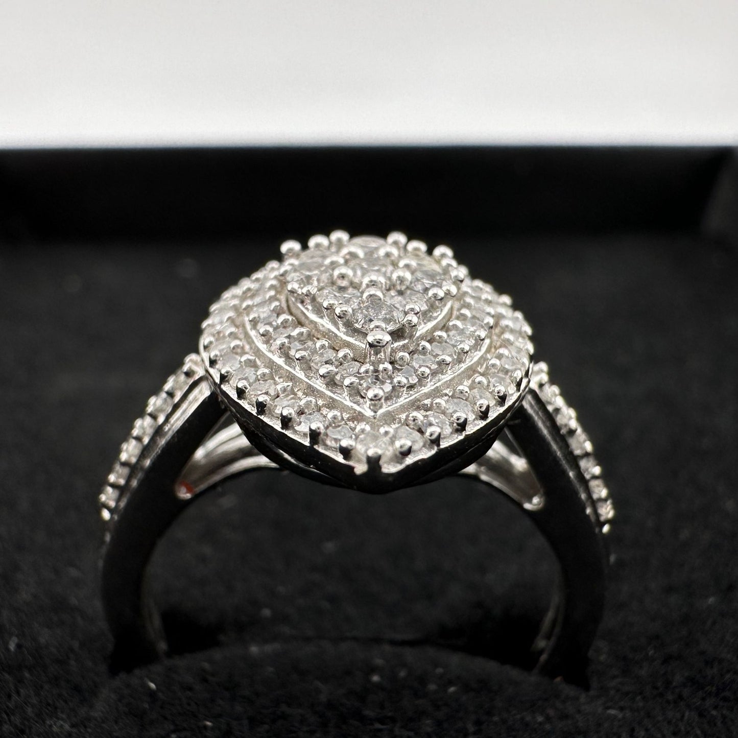 Elegant 1/2 Carat Pear Cut Natural Diamond Ring
