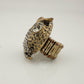 Vintage Costume Jewelry  Owl, Dolphin and Turtle Rhinestone Animal Rings (missing Stones)