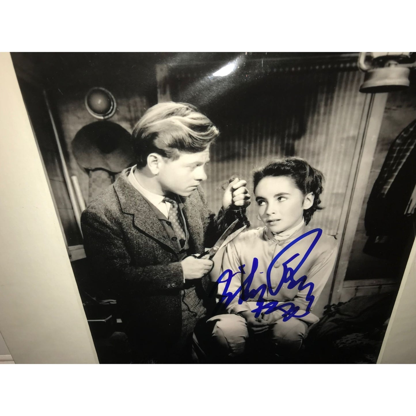 Vintage Mickey Rooney Autographed Photo- About 13 by 11 inches