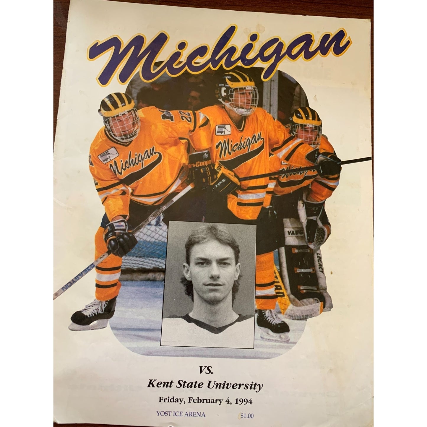 Michigan VS Kent State University Vintage 1994 Magazine Program