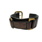 Yves Saint Laurent (YSL) Wide  Leather Cuff Bracelet w Large Buckle