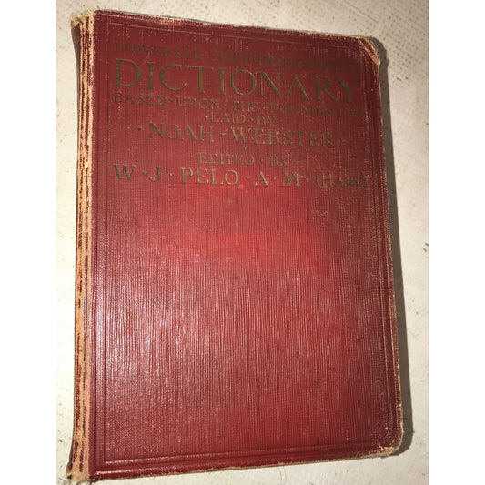 Universal Self Pronouncing Dictionary Vintage Hardcover Book