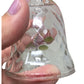 Crystal Glass Handled Bell with the word "Mother" and Pink flowers painted on it