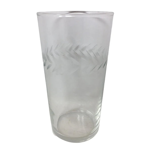 Set of 3 Clear Drinking Glasses with Leaf Pattern- 5 Inches Tall A+ Stuff  A+ Stuff