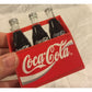 Vintage 1995 Mini 5 Pack of Coca Cola Bottles Refrigerator Magnet