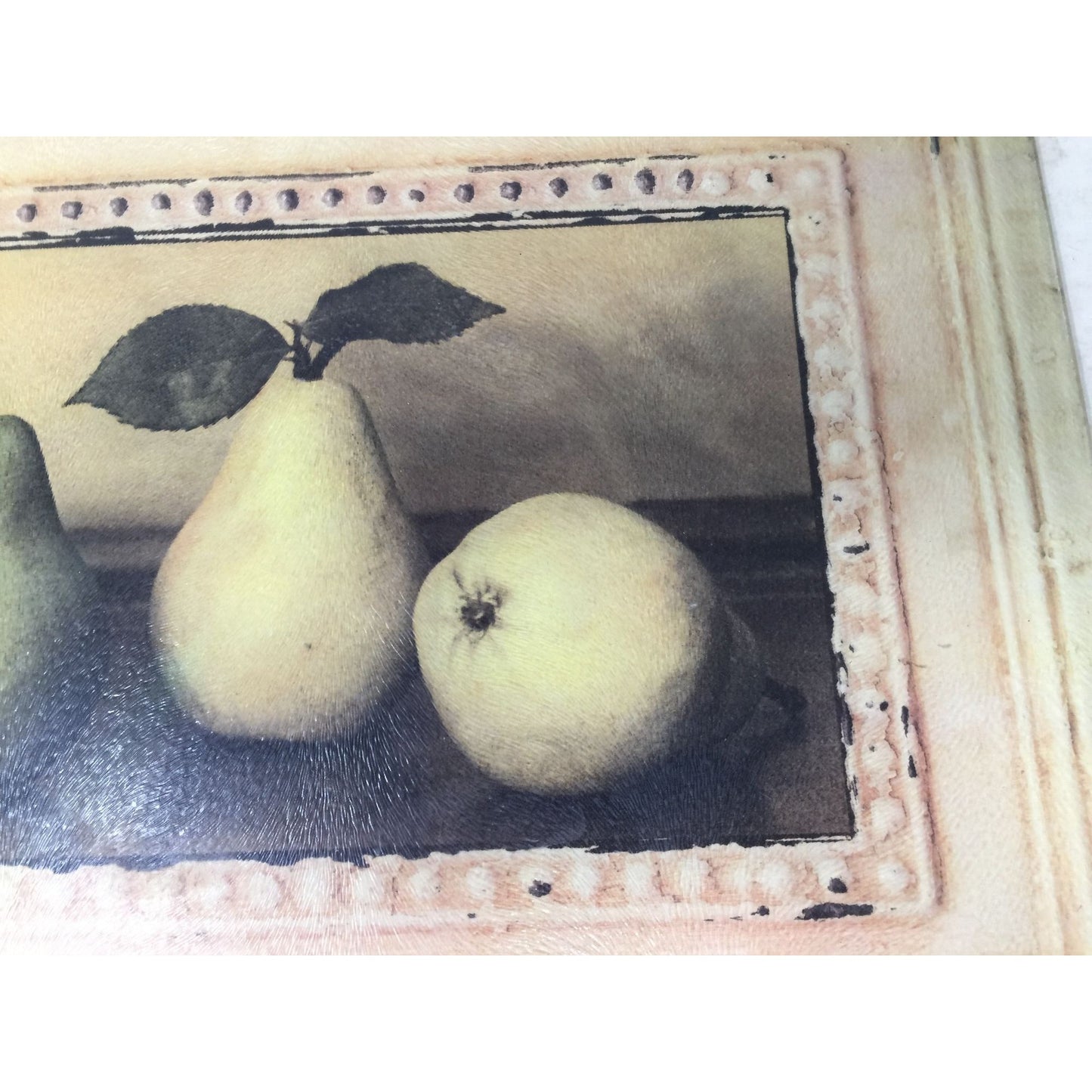 Glass Placemat with Pear Fruits on it (16'' x 12'')