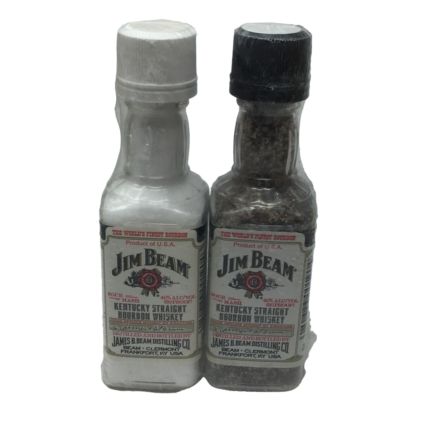 Jim Beam Miniature Liquor Bottle Salt & Pepper Shaker