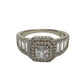 Asscher Cut 2.50 ct Lab Created White Sapphire Ring size 10
