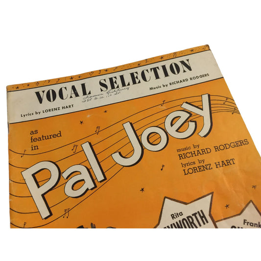 Vocal Selections Pal Joey Song Book by Richard Rodgers/Lorenz Hart