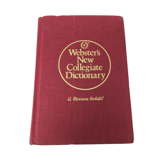 Webster's 1976 New Collegiate Hardcover Dictionary Thumb-Indexed