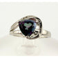 Trillion Cut Mystic Topaz Ring Size 7 - Sterling