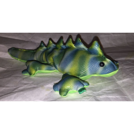 Green and Blue Dinosaur/Lizard Stuffed Animal Plushie Toy- about 8 inches