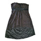 Nine West Dress Black with Brown Dots - Womens size 8 - Strapless short evening dress