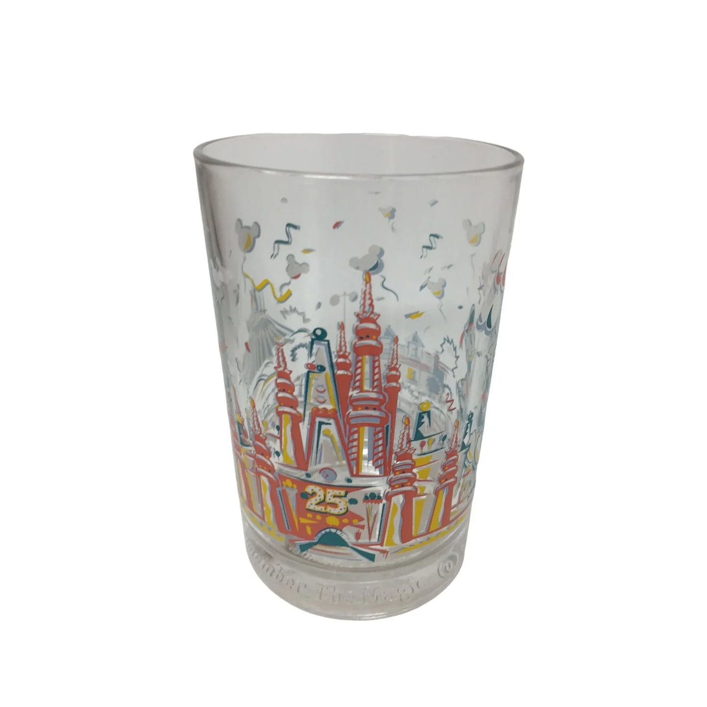 Vintage 1996 Walt Disney World Remember The Magic 25th Anniversary Glass - A+ Stuff