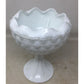 Vintage Indiana Glass Milk Glass Pedestal Oversized Footed Bowl