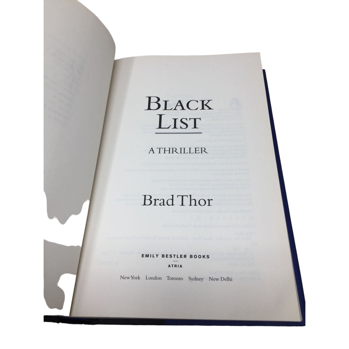 Black List by Brad Thor Hardcover Book