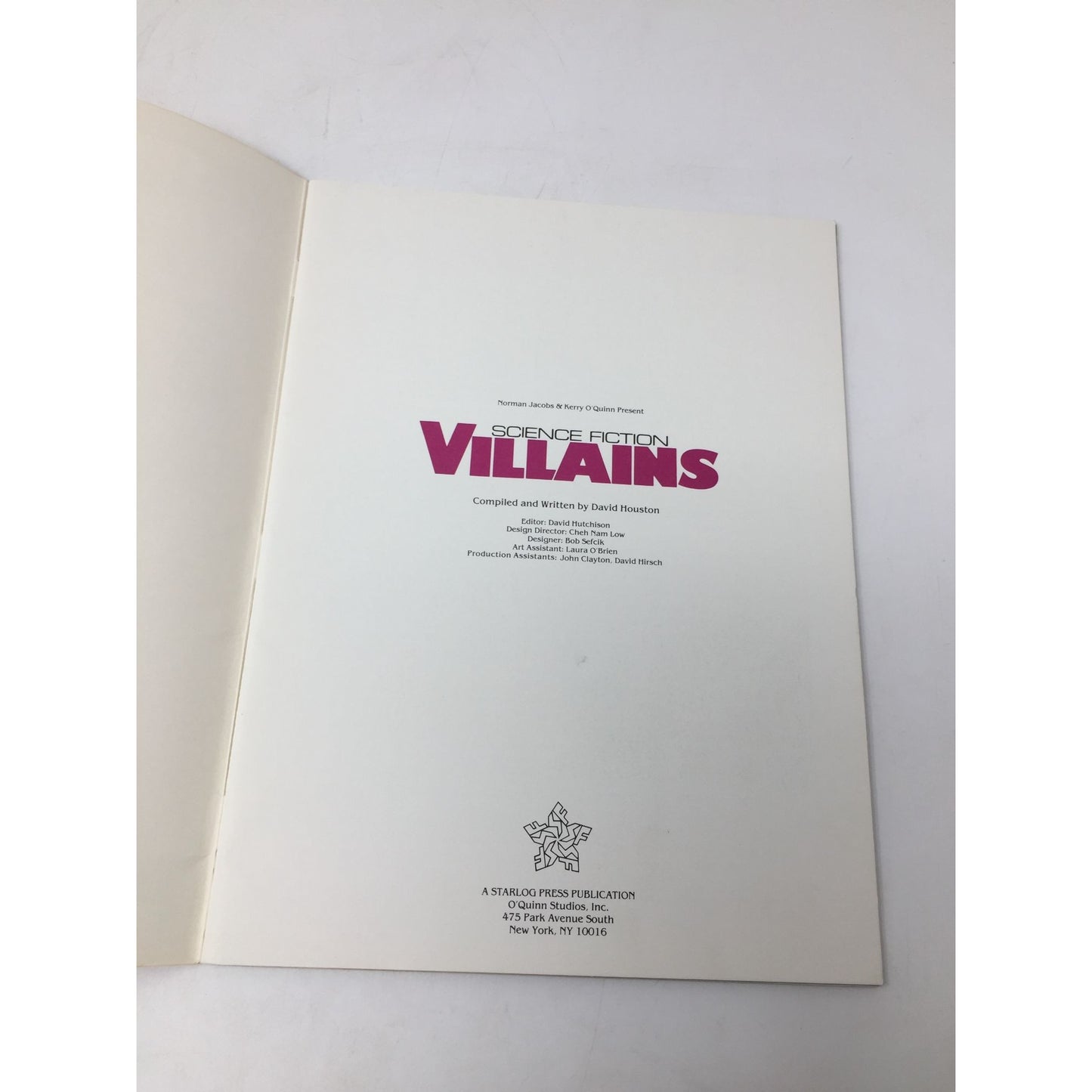 Starlog Photo Guidebook Science Fiction Villains Magazine Book