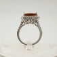 Elegant Emerald Cut Lab Created Sultanite Ring - Beautiful Detailing!  Size 6