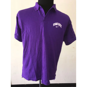 Mens Size Medium Nike "Team Nike" Purple Short Sleeved Collared Shirt