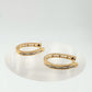 Beautiful 1/4 ct Baguette Diamond Hoop Earrings Gold Overlay Sterling