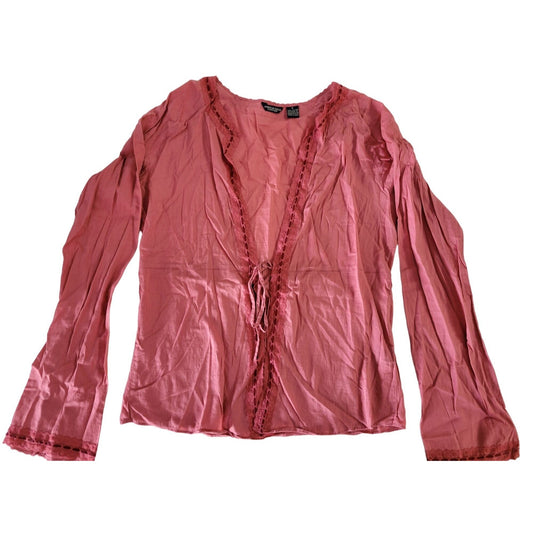 American Eagle Outfitters Pink Gypsy Peasant Blouse - Wide Cuff Sleeves