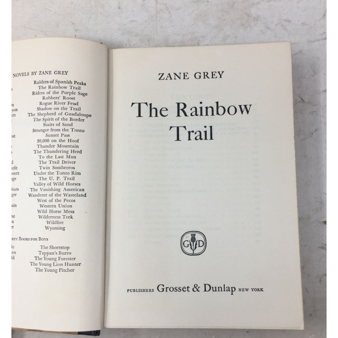 The Rainbow Trail By Zane Grey Hardcover Book