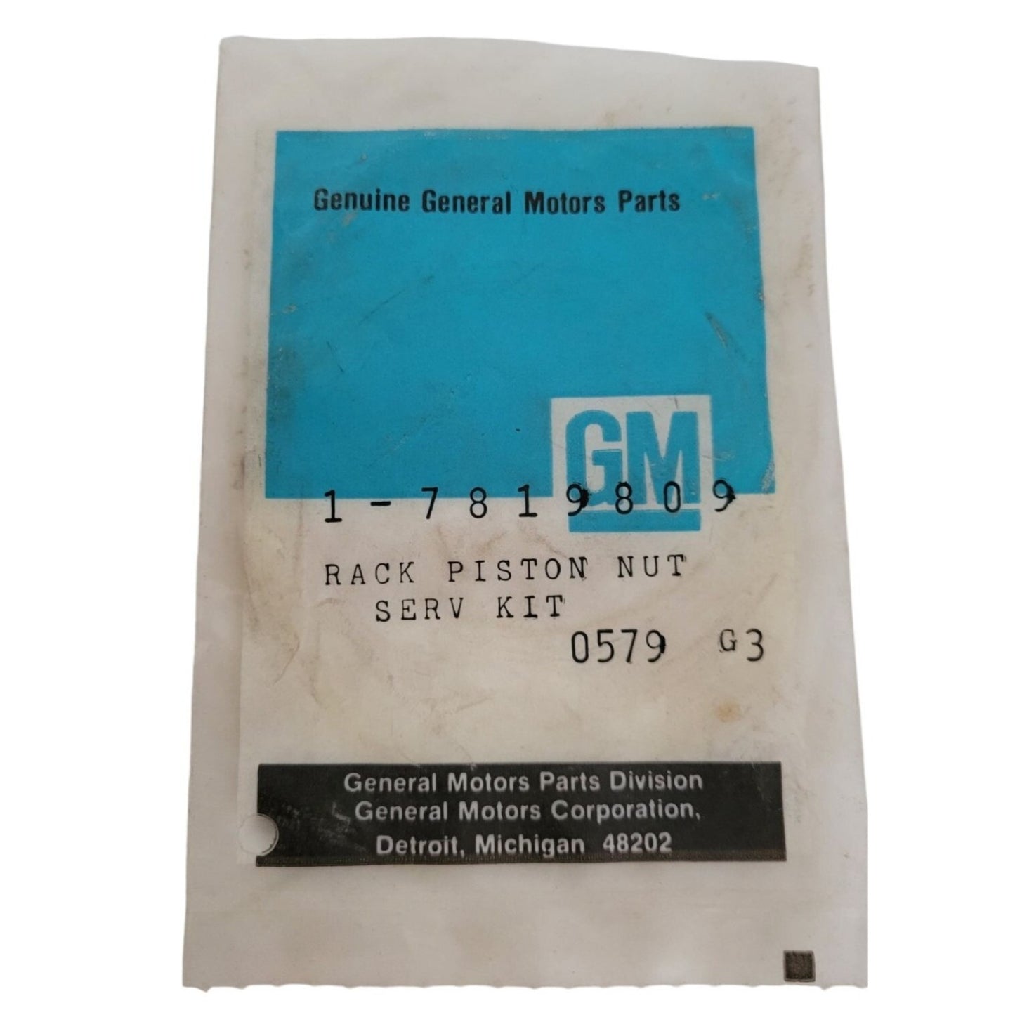 General Motors Rack Piston nut Serv kit Part 1-7819809