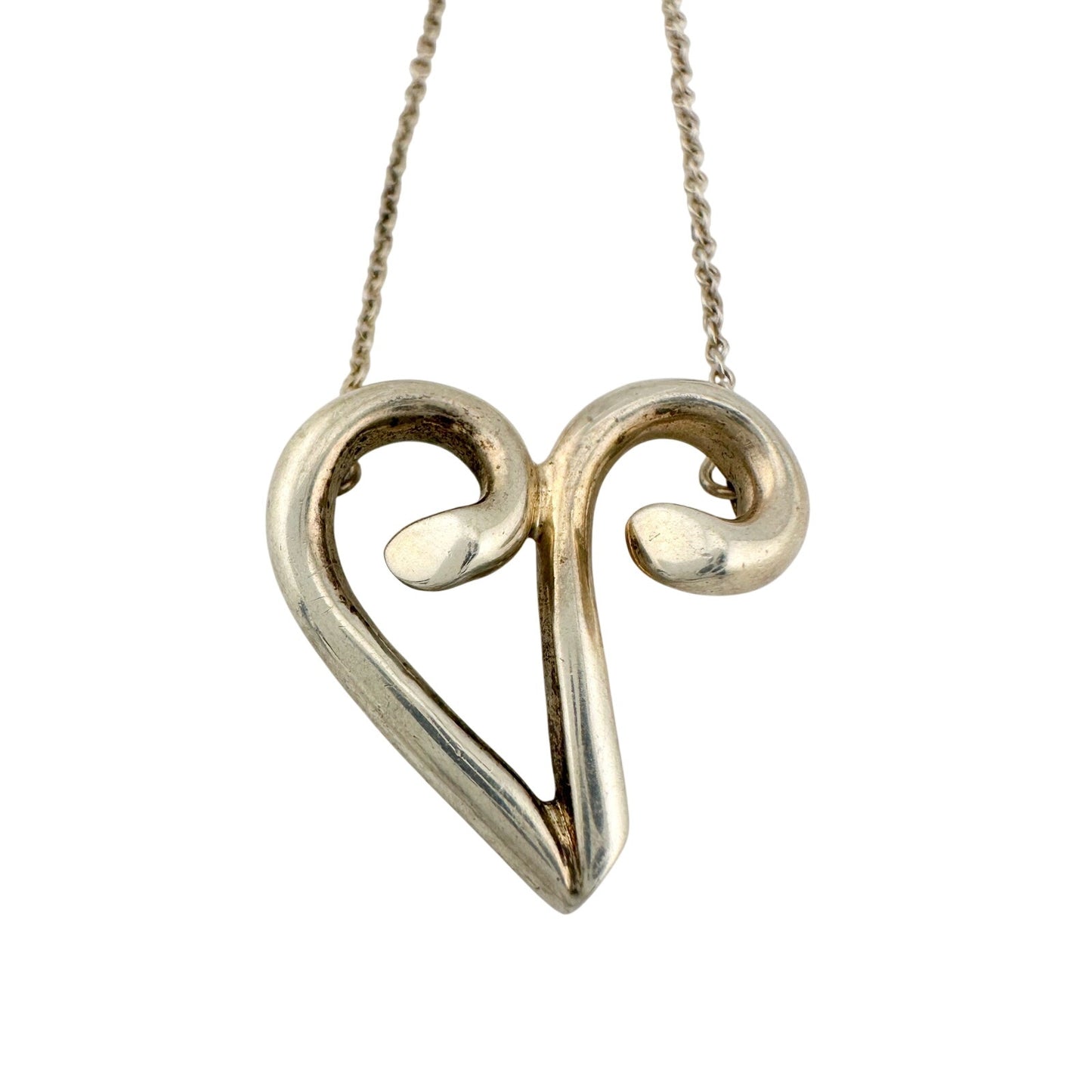 Tiffany & Co Paloma Picasso Aries Zodiac Symbol Necklace in Sterling Silver