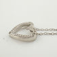 Simply Beautiful Sterling Silver Heart Necklace with Natural Diamond Accents