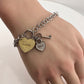 Christian Dior Silver Hear and Key Charm Bracelet with Dust Bag, Box & Documents