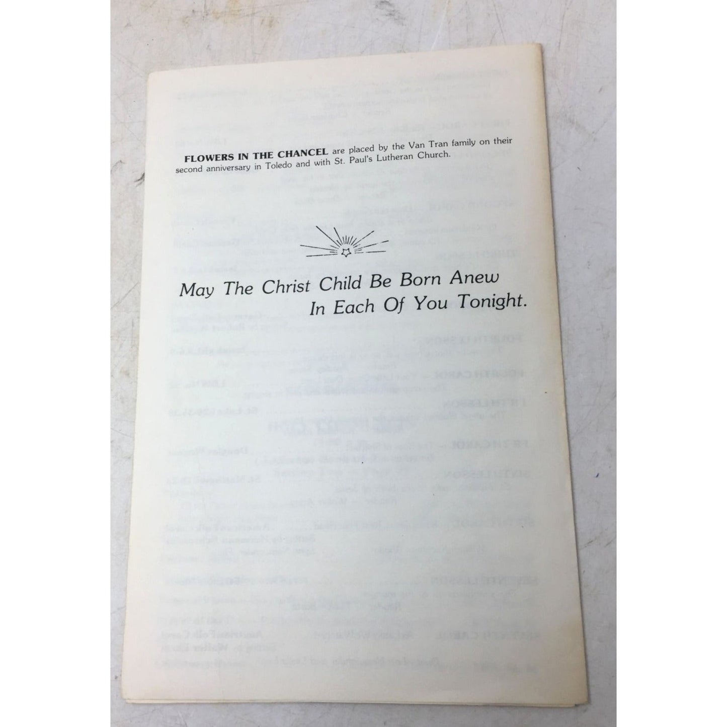 Christmas Eve service program from St. Paul's Evangelical Lutheran Church unbranded  A+ Stuff Sheet Music