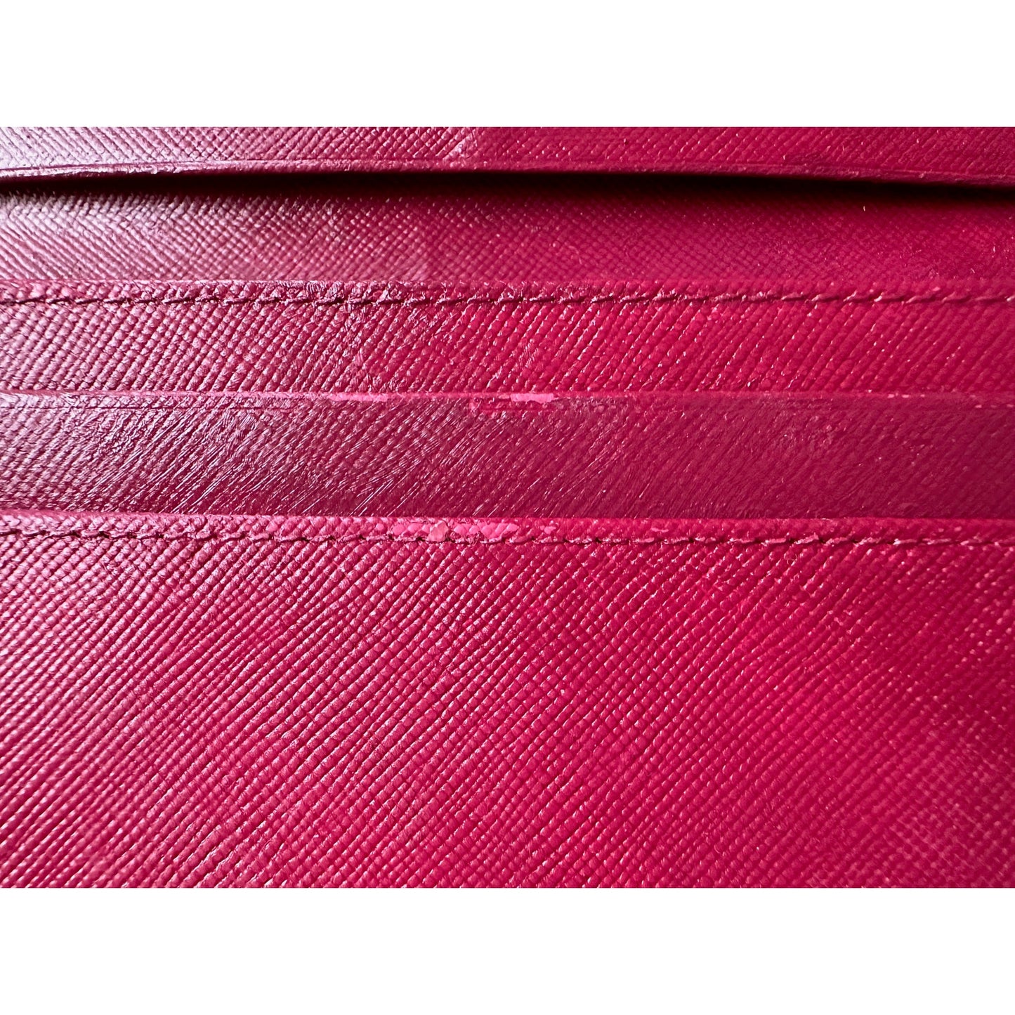 PRADA Milano Fiocco Ribbon Saffiano Leather Long Wallet