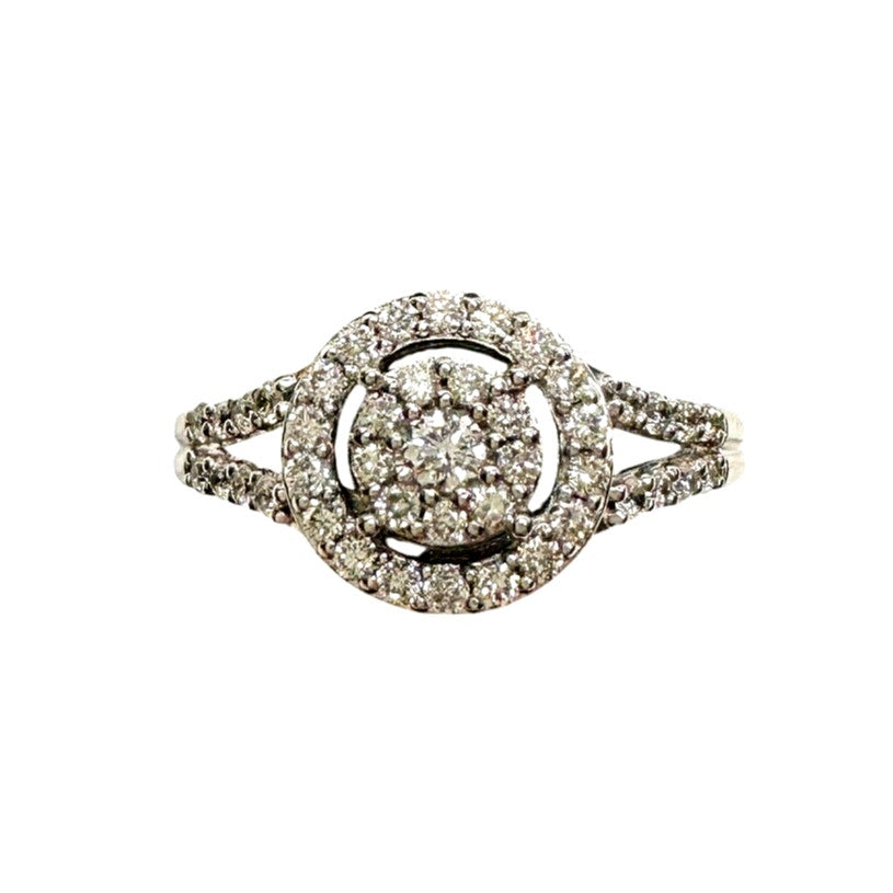 Brilliant 1/2 Ct Split Shank Lab Created Diamond Ring - Beautiful! - Size 6.75