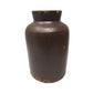 Vintage Dark Brown Stoneware Vase - about 7'' tall