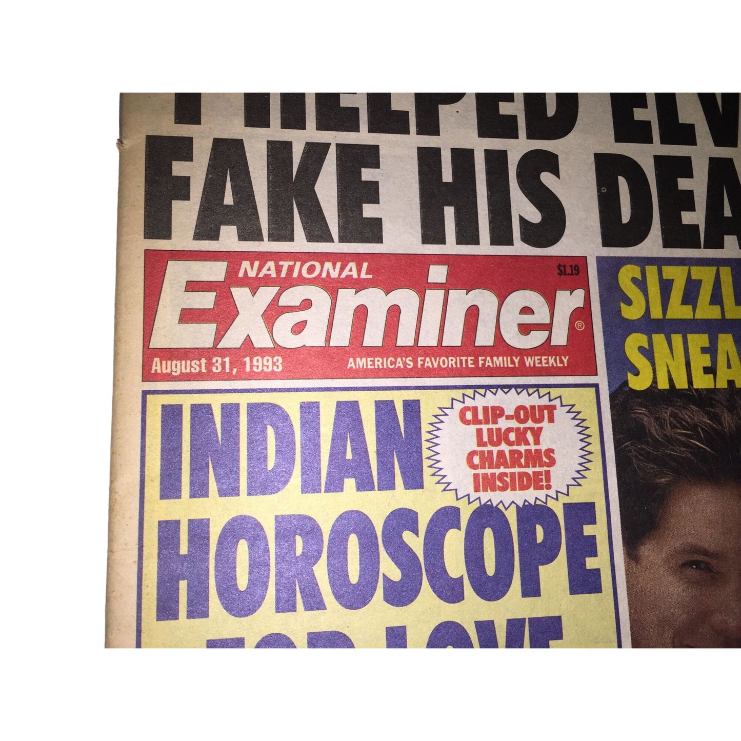 Vintage National Examiner Aug 31, 1993 I Helped Elvis Fake His Death