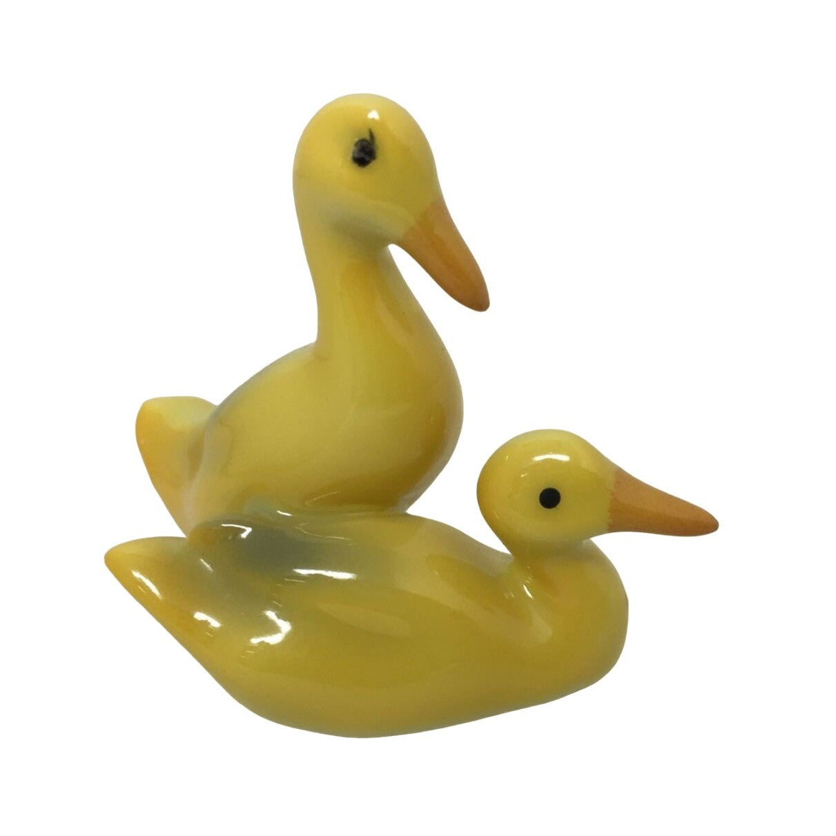 Vintage Collectible Yellow Ducks (Mother Duck & Duckling) Figurine