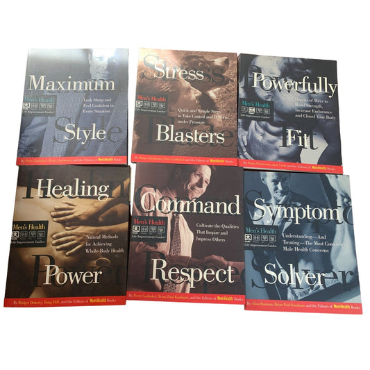 Men's Health Book Set Style, Stress, Fit, Healing, Respect, Health and Wellness for overall success, health well-being