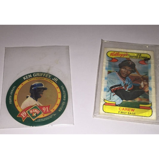 Vintage Collectible Baseball Cards & Sticker- Ken Griffey JR, Benito Santiago, etc