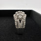 Elegant 1/2 Ct Natural Diamond Illusion Setting Cluster Ring Size 7