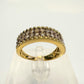 Beautiful 3/4 Ct Diamond 2 row Anniversary Ring 14kt Gold Over Sterling Silver Size 7 Unbranded  A+ Stuff anniversary ring