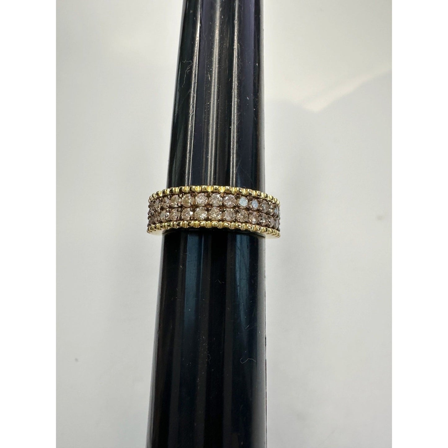 Beautiful 3/4 Ct Diamond 2 row Anniversary Ring 14kt Gold Over Sterling Silver Size 7 Unbranded  A+ Stuff anniversary ring